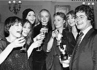 "AFTERSHAVE" opening night party with the illustrious cast, the director, and Cameron Mackintosh